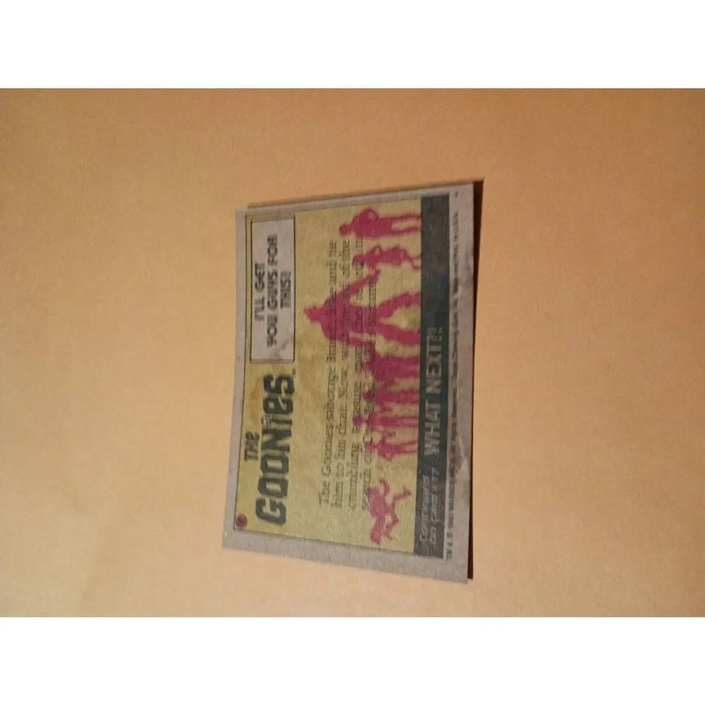 Vintage 1985 Warner Bros Topps Gum Goonies Trading Card #16 I'll Get You Guys